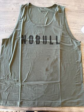 NOBULL Olive Green Logo Muscle Tank